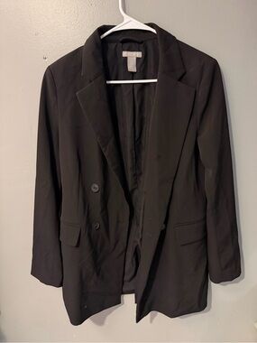 H&M Classic Black Double-Breasted Blazer